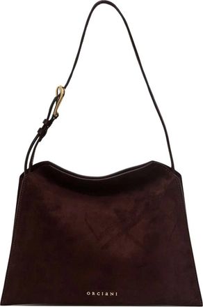 Orciani Trinity Small Suede Shoulder Bag - Dames - Schoudertassen - Bruin - ONE Size - Leer - Tassen