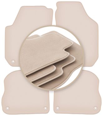 OEM Alfombrillas Beige Premium Para Skoda Fabia Ii Hatchback, Station Wagon 2007-2014
