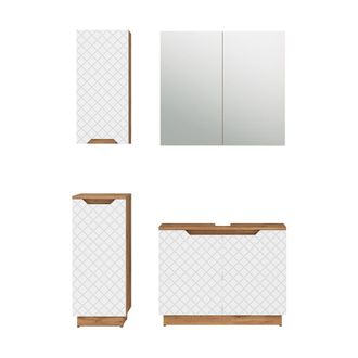 Vicco Conjunto De Muebles De Ba&ntilde;o Lotta, Blanco, 4 Piezas, Vicco