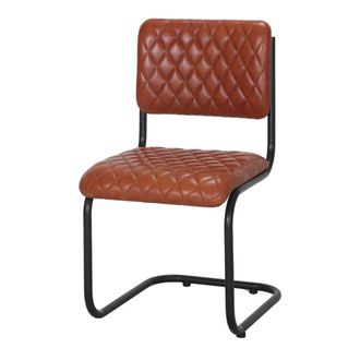 MisterWils Silla De Piel Luna - Marr&oacute;n,negro - 90x47x61