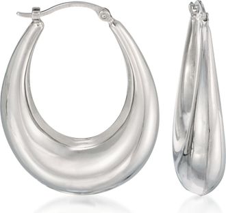 Ross-Simons Sterling Silver Graduated Hoop Earrings