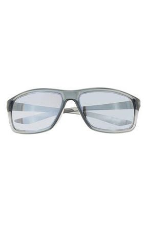 Nike Adrenaline 66mm Rectangular Sunglasses in Dark Grey/grey/silver Flash at Nordstrom Rack