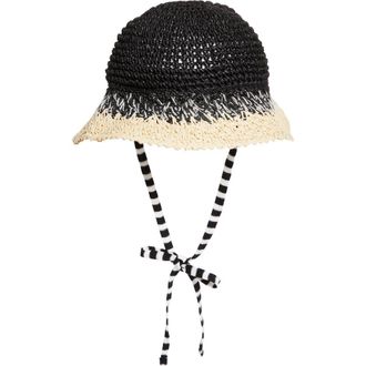 Missoni Woven Straw Bucket Hat in 0002 Black at Nordstrom