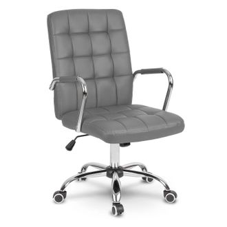OEM Silla De Oficina Benton De Cuero Gris