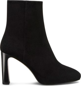 Stuart Weitzman Babette Platform Zip Bootie - Dames - Laarzen met Hak - Zwart - 41 EU - Leer - Schoenen
