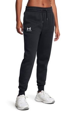 Under Armour Icon Fleece Joggers in Black /Black /White at Nordstrom, Size Xx-Large