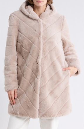 Love Token Mischa Faux Fur Coat in Beige at Nordstrom Rack, Size X-Small