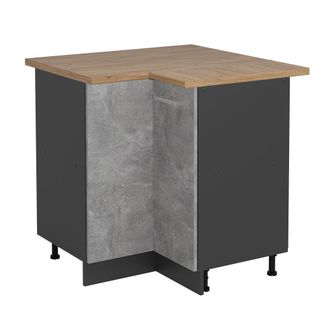 Vicco Armario De Esquina R-line, Hormig&oacute;n, 75.6 Cm, Et Roble, Vicco