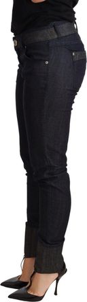 Ermanno Scervino Skinny Folded Hem Trouser Cotton Womens Jeans