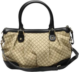 Gucci Pre-owned Canvas gucci-bags - Dames - Vintage Handtas - Beige - ONE Size - Vintage