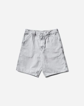 Carhartt Work in Progress Men s Single Knee Shorts Black (Chalk Wash)