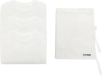 Jil Sander Plain White Short Sleeve T-Shirt Set