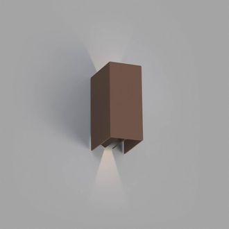 Netlighting Blind Outdoor LED Up Down Wall Lamp Rust Brown 6W 3000K IP54