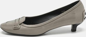 Tod's Tods Green Leather Loafer Pumps
