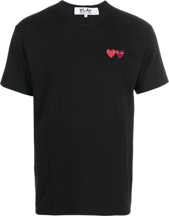 Comme Des Gar&ccedil;ons u T-shirt Double Burgendy Emblem Knit