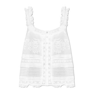 LoveShackFancy Loveshackfancy, Donna, Top, Bianco, S, new