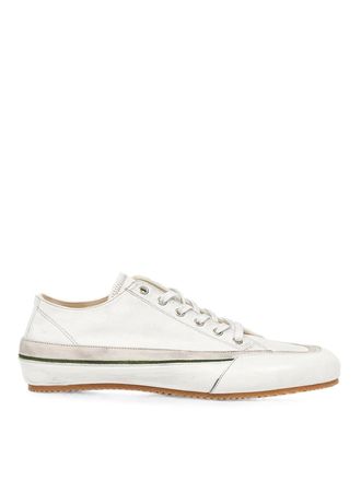Maison Margiela Traveler Leather And Fabric Low-Top Sneakers
