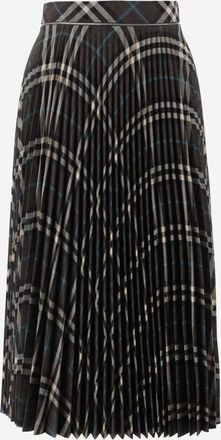 Burberry Multicolor Checked Pleated Skirt