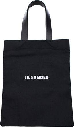 Jil Sander Black Linen Shoulder Mens Bag