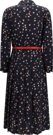 Max Mara Womens Stelmo Dress Blu Silk