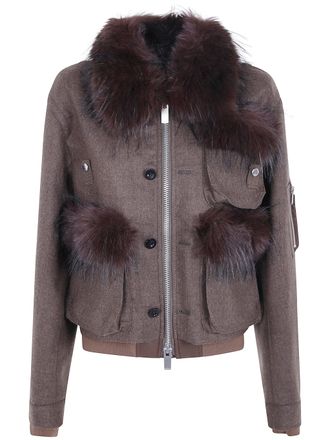 sacai Jacket Wool Melton Blouson