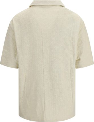 Off-white Mens Off Terry Bowling Shirt Cream-No Polyamide; Elastane Color