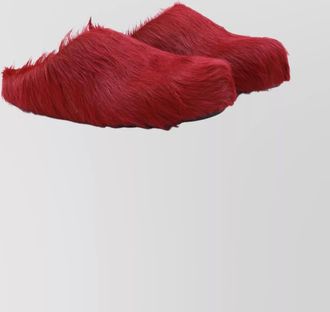 Marni faux fur mules flat sole