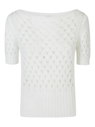 Eleventy short-sleeve sweater - White
