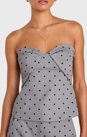 Amanda Uprichard Soho Top In Slate