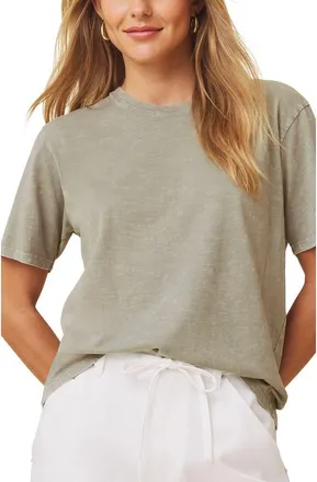 Splendid Louisa Boyfriend Fit Cotton Graphic T-Shirt in Eucalyptus Green at Nordstrom, Size X-Large