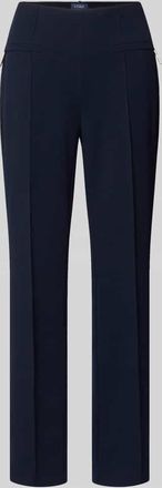 Vera Mont Slim Fit Stoffhose mit Leistentaschen in Dunkelblau, Gr&ouml;&szlig;e 36