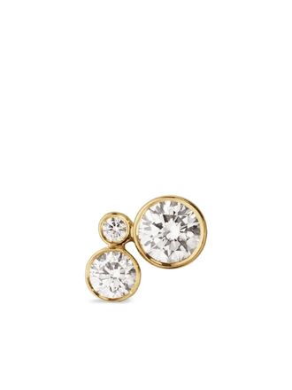 Sophie Bille Brahe Orecchino Petite Stella in oro giallo riciclato 18kt con diamanti