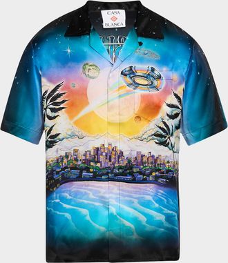 Casablanca Mens La Premonition Silk Camp Shirt
