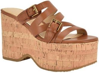 Guess Nailah Platform Wedge Sandal in Natural at Nordstrom, Size 8.5