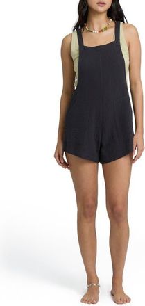 Billabong Beach Crush Short Overalls in Black Sands at Nordstrom, Size X-Small