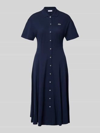 Lacoste Tailliertes Freizeitkleid aus reiner Baumwolle in Marine, Gr&ouml;&szlig;e 34