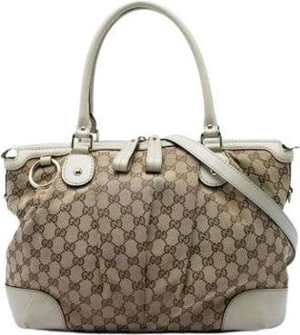 Gucci Bolso Satchel Pre-owned - Pre-owned - Mujer - Beige - ONE SIZE