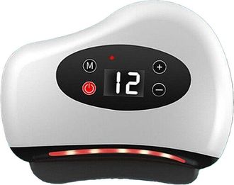 OEM Gua Sha El&eacute;ctrico Con 12 Velocidades De Vibraci&oacute;n, Calentamiento Y Temperatura Constante - Dispositivo De Masaje Y Rodillo Para La Piel - Blanco