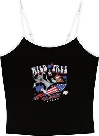 Tom & Jerry Juniors Tom and Jerry Wild and Free Duo Tank Top in Black at Nordstrom, Size X-Large