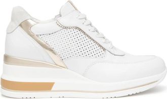 Nero Giardini E615234D Sneakers - Dames - Sleehakken - Wit - 38 EU - Leer - Schoenen