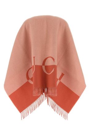 Gucci Womens Pink Wool Blend Cape Roseatepink Wool-Cachemire Cappotti Wool/cachemire