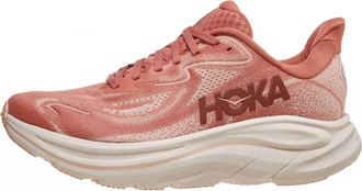 Hoka One One Womens Clifton 10 Running Shoes - Wide In Blush/rose Latte