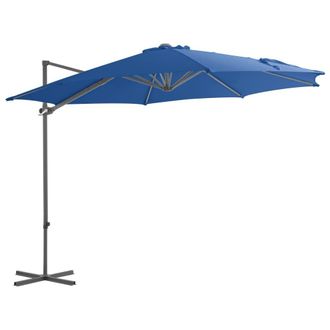 Berkfield Home Cantilever Umbrella with Steel Pole Azure Blue 300 cm