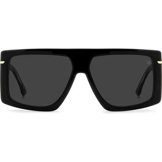 Victoria Beckham 59mm Rectangular Sunglasses in Black/Grey at Nordstrom