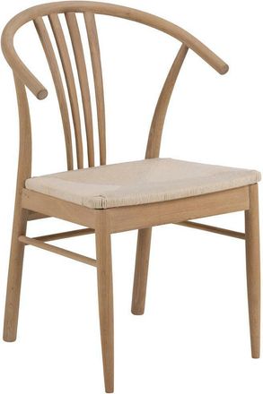OEM Silla De Madera York Roble Blanqueado Asiento De Cuerdas Yute