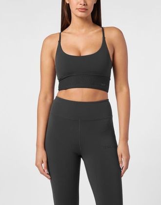 Plein Sport Sports Bra Women in Black at Nordstrom, Size Xx-Large