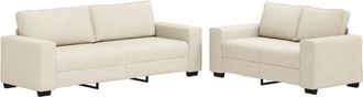 vidaXL Sofa 2 pcs Beige Linen vidaXL