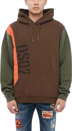 Dsquared2 Brown Oversized Logo Hoodie