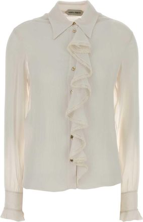 Alberta Ferretti Alberta Ferretti White Crepe Shirt
