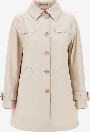 Herno A-förmiger Trenchcoat aus Baumwolle